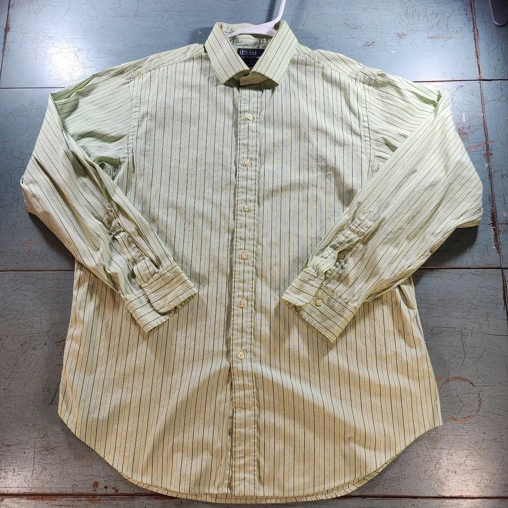 Vintage Polo Ralph Lauren Dress Shirt 17 34/35‎ Regent Classic Fit Multicolored